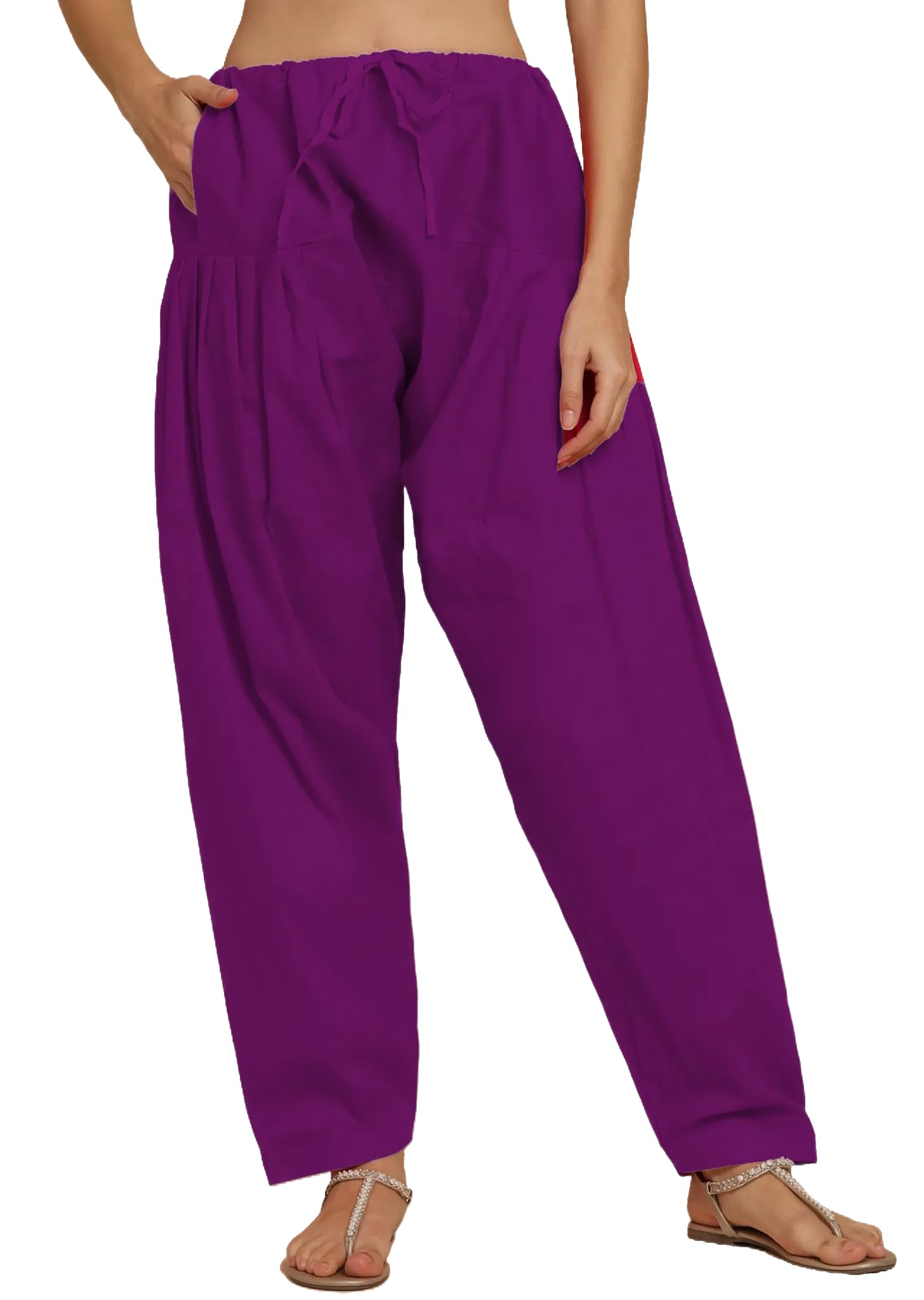 Purple Cotton Patiala Salwar for Women