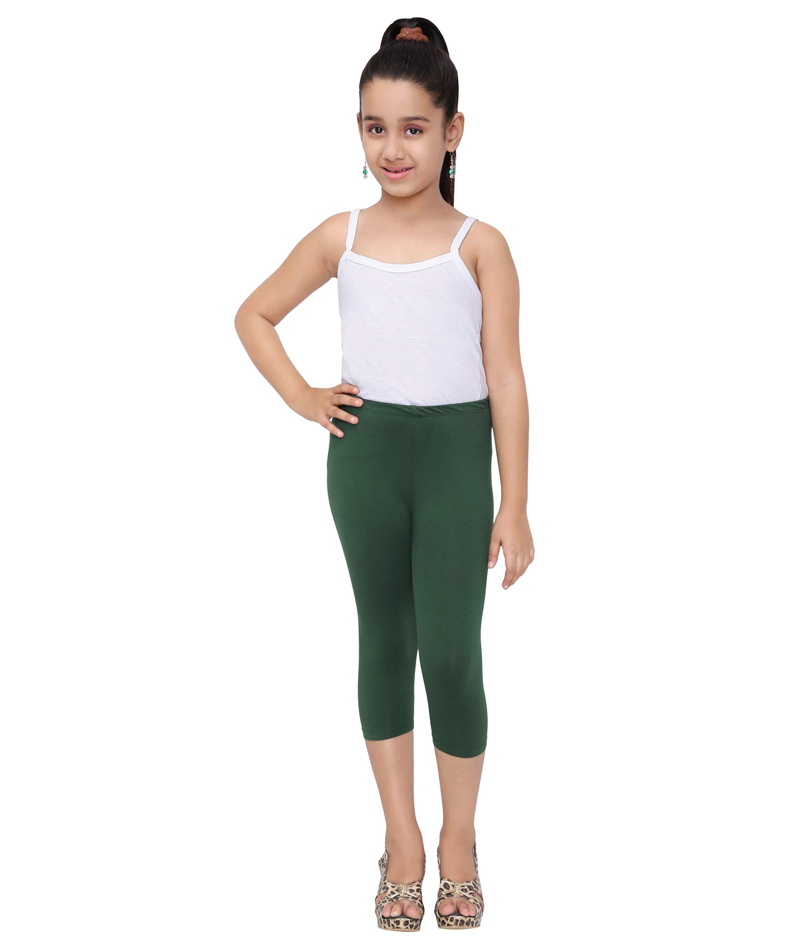 Robinbosky Girls Capri Leggings - Green