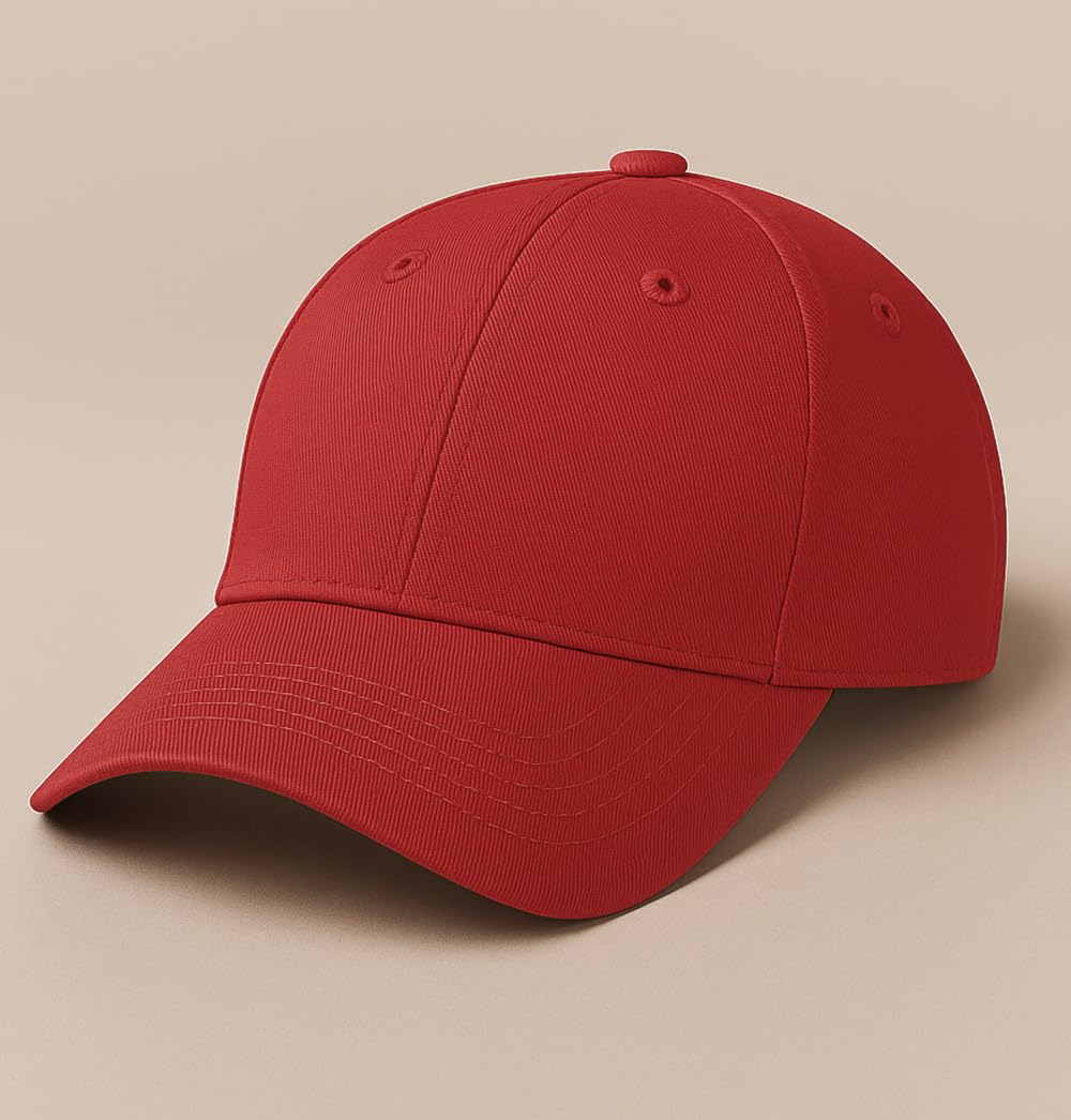 ENCIGER Unisex Red Baseball Cap - Image 2