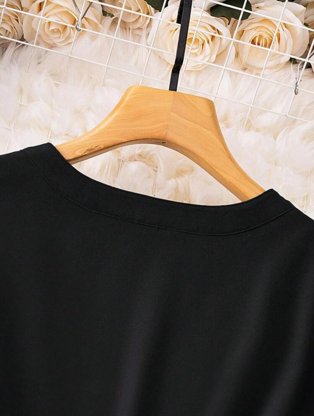 Gufrina Rayon A-Line Knee-Length Dress for Women - Black - Image 5