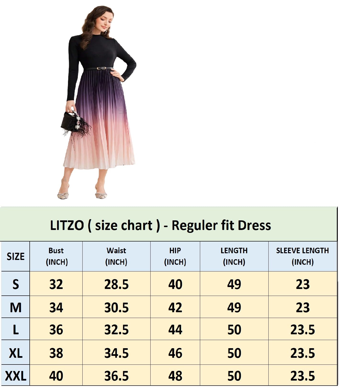 LITZO Western Georgette Dress for Women - Image 5