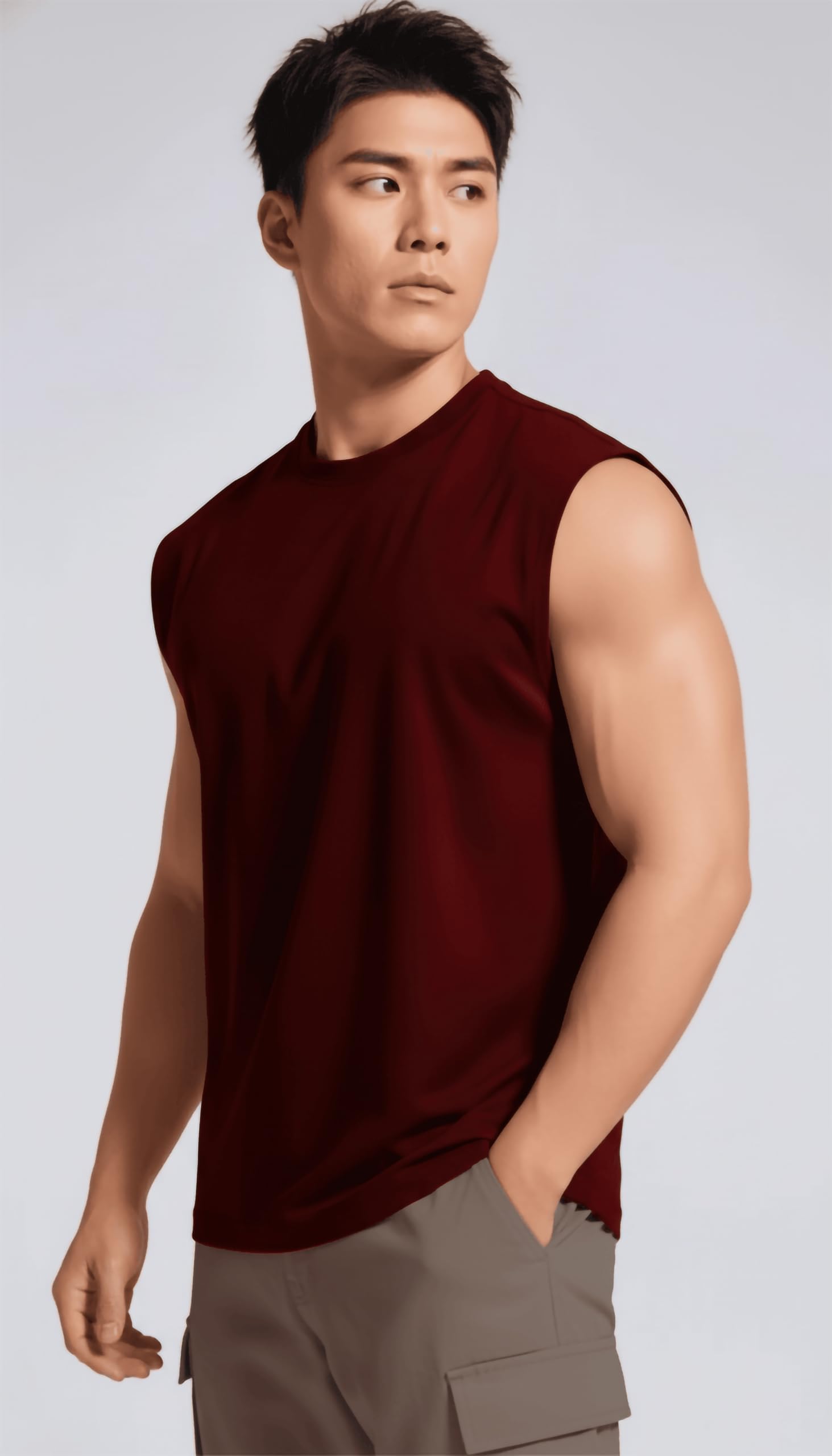 JUARI Men Multicolour Cotton Sleeveless Gym Vest - Image 5