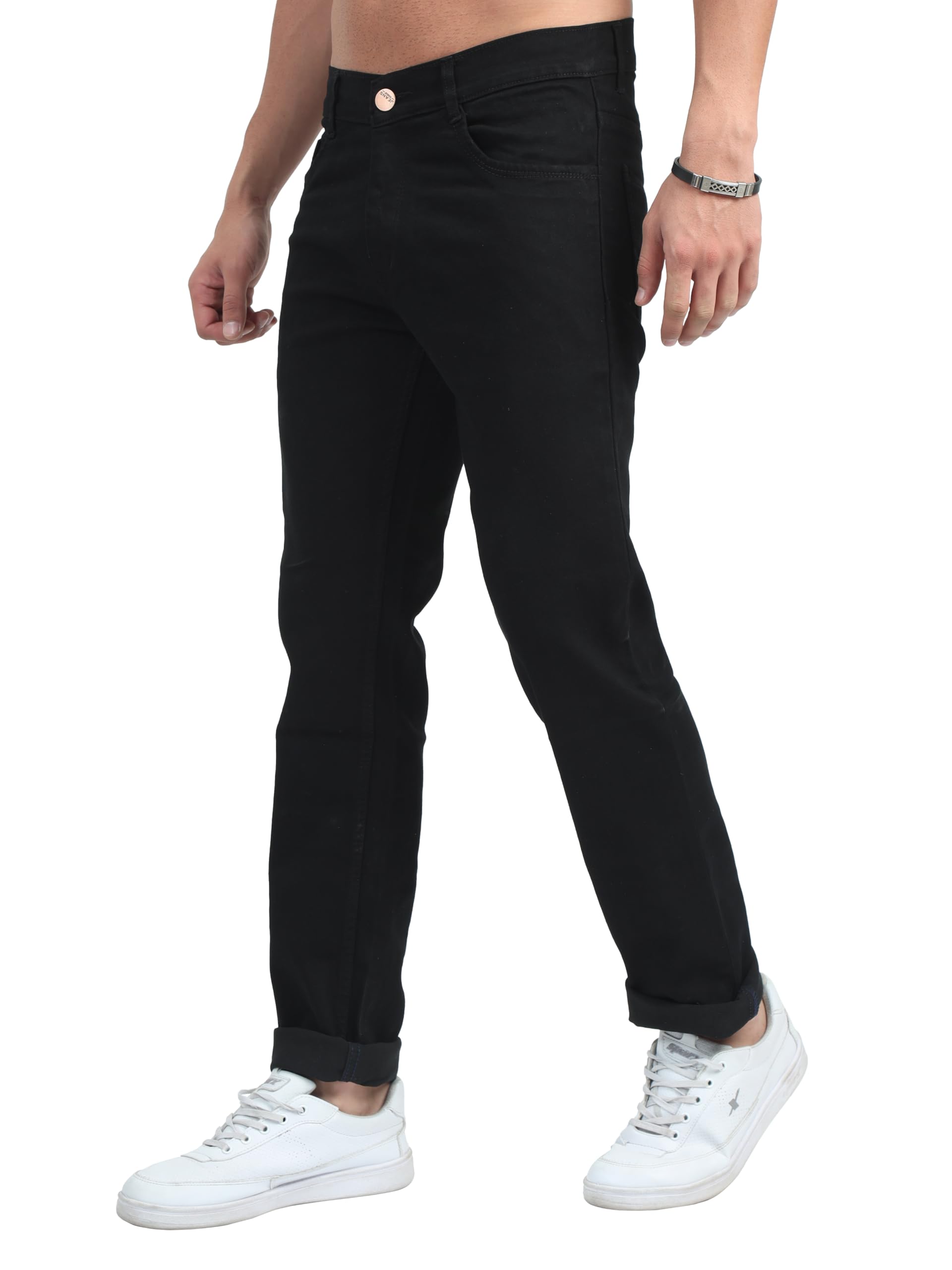 Miraan Men's Black Denim Jeans - Image 3