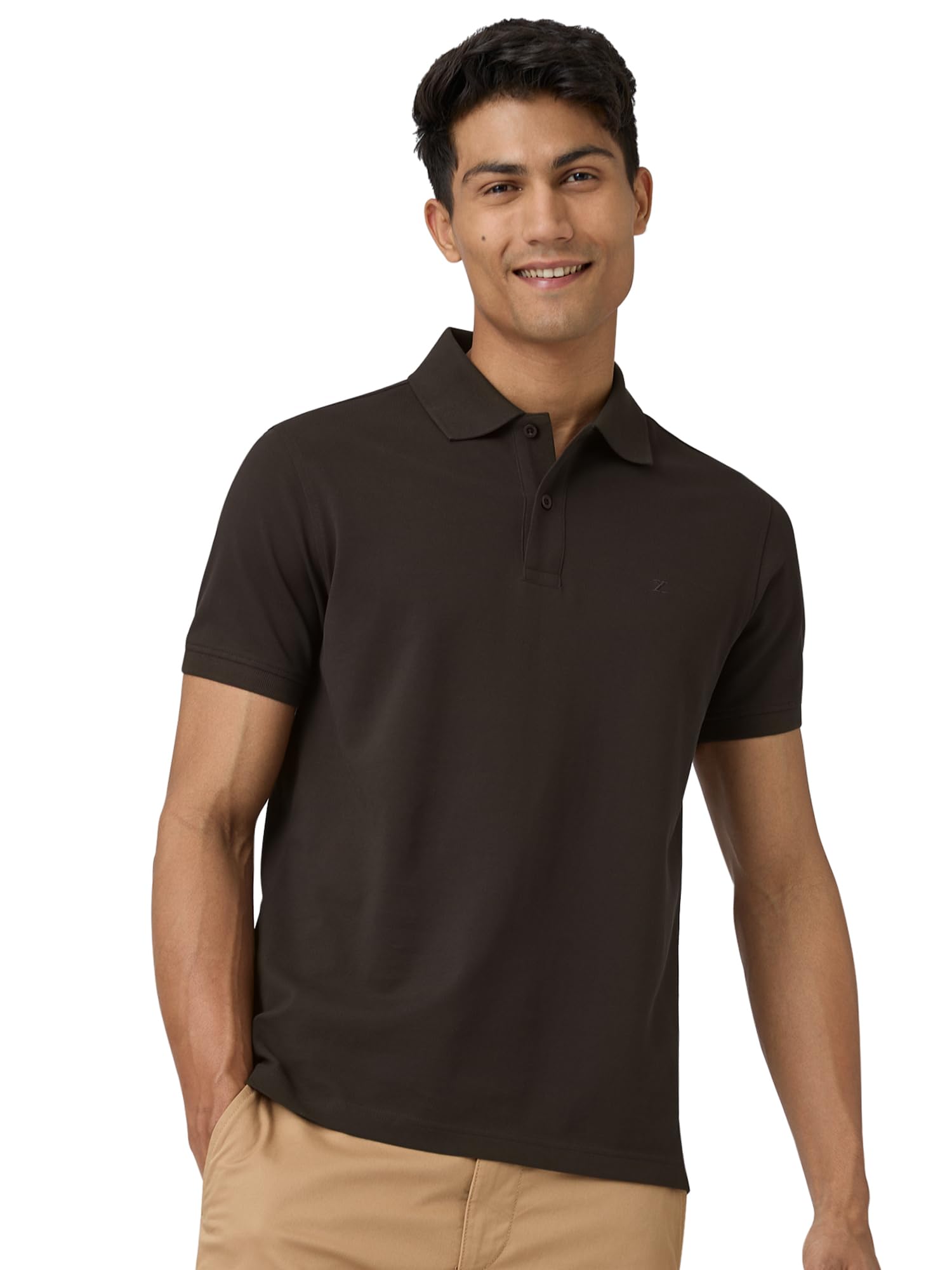 XYXX Men's Cotton Polo Tshirt - Mocha Brown