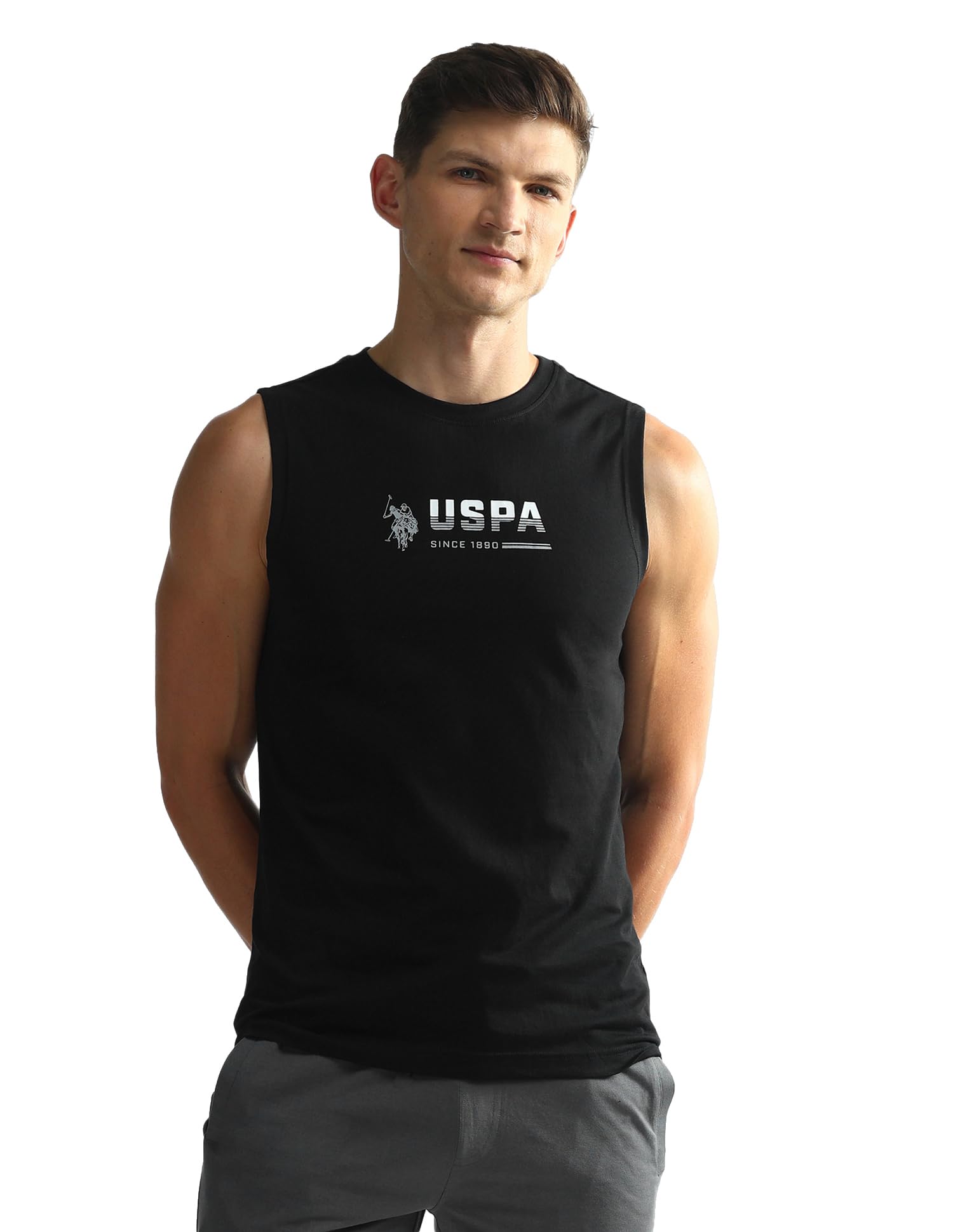 U.S. POLO ASSN. Men's Black Cotton Vest - Image 5