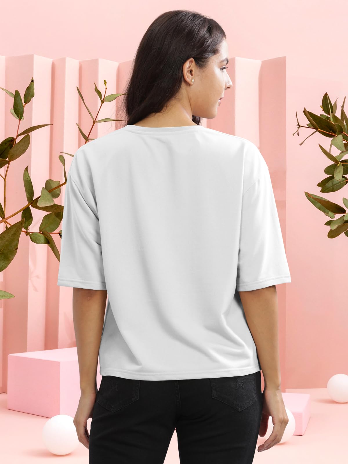 HELLCAT Women's White Printed Crop T-Shirt - Image 3