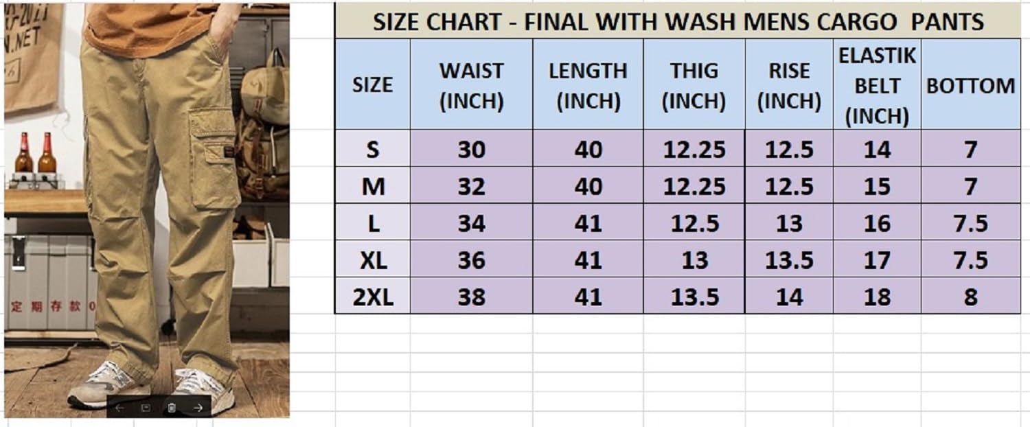 Lymio Men's Cargo Pants - Cotton - Image 5