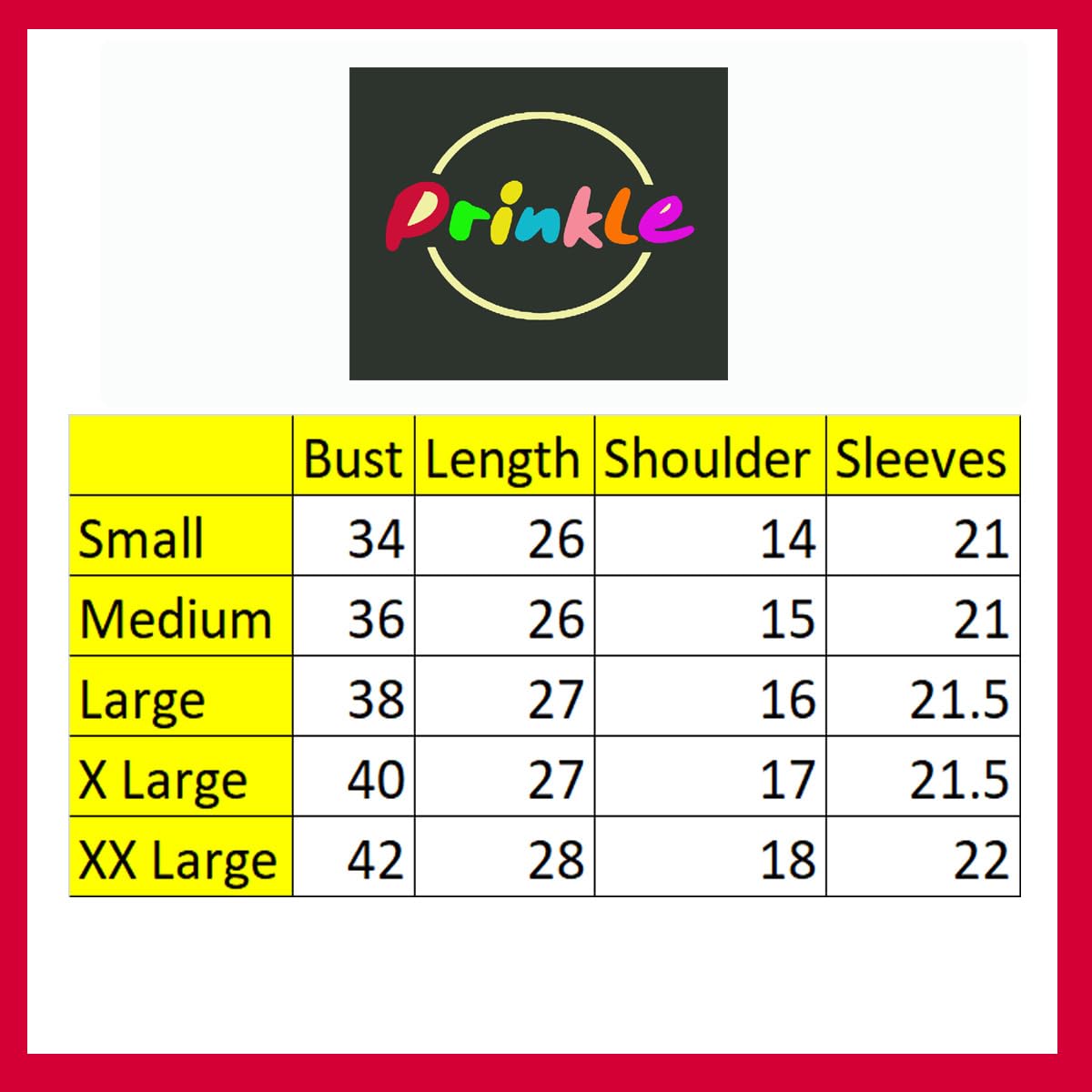 Prinkle Women's Red Cotton V-Neck T-Shirt - Image 2