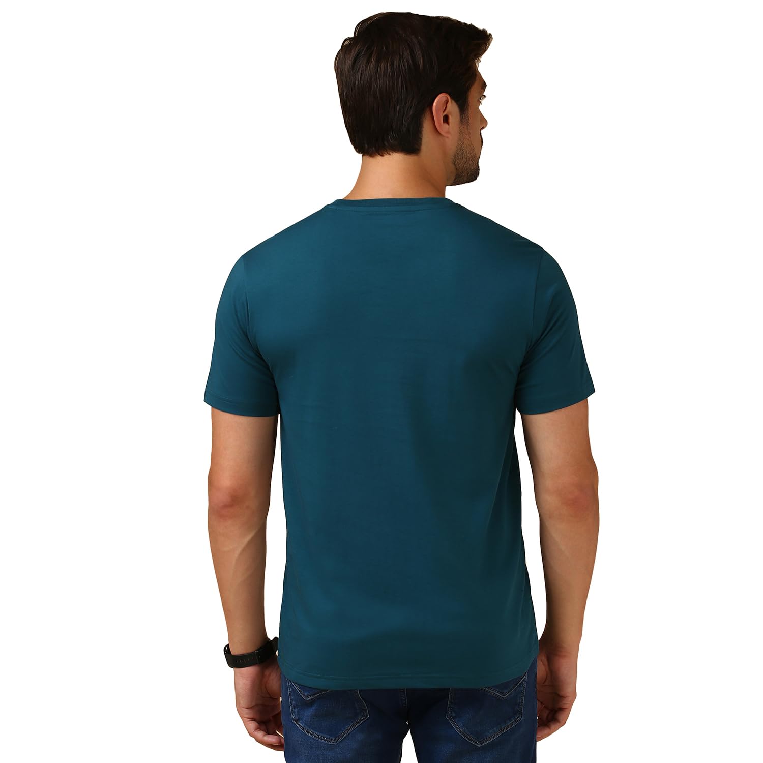 Van Heusen Men's Cotton Blend Solid T-Shirt - Image 2