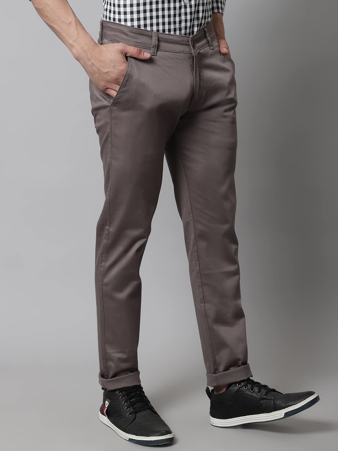Majestic Man Grey Casual Trousers for Men - Image 3