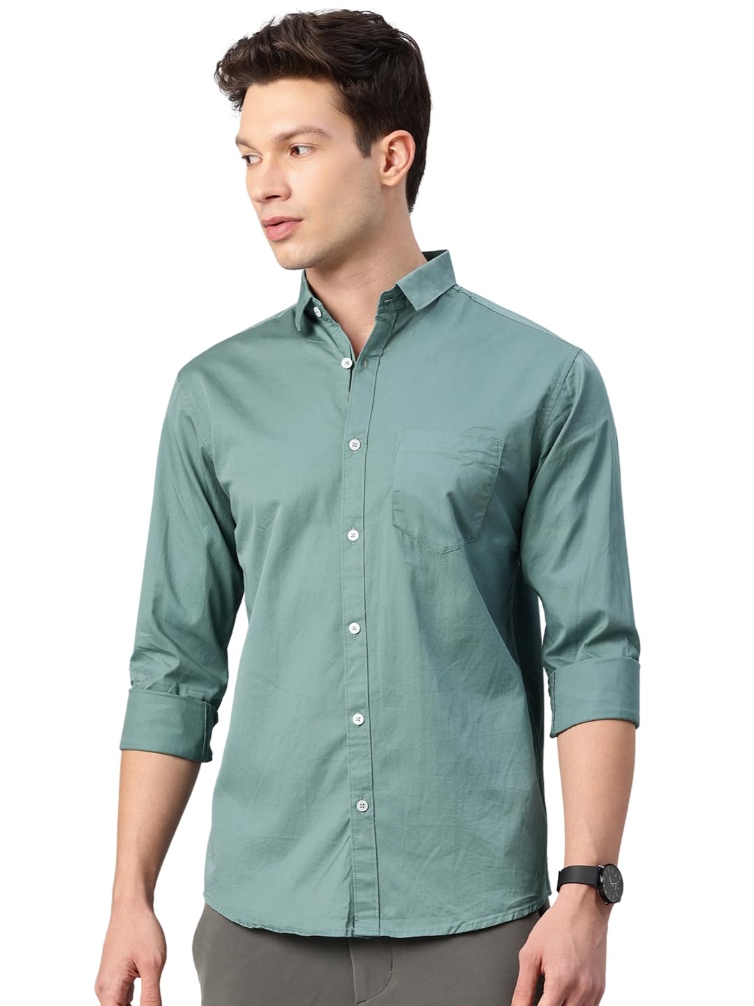 Majestic Man Casual Shirt for Men - Dusty Teal