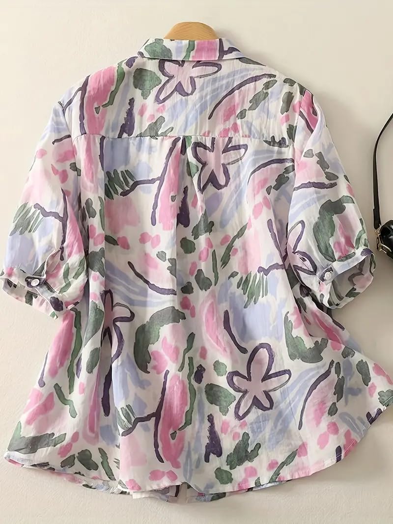 Gufrina Women's Casual Button-Down Shirt - Pink - Image 3