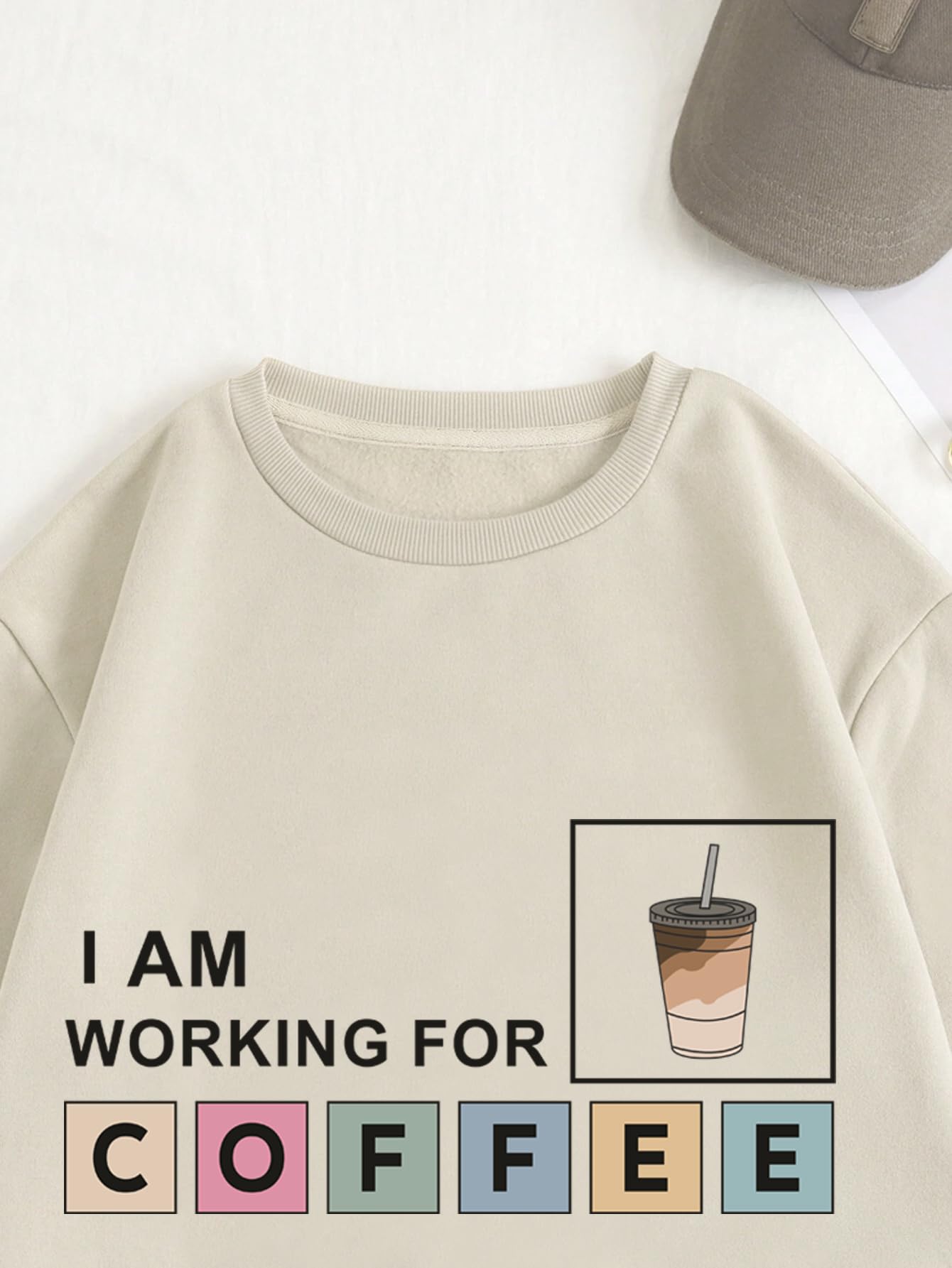 TAGAS Women's Graphic Print Sweatshirt - Beige - Image 4