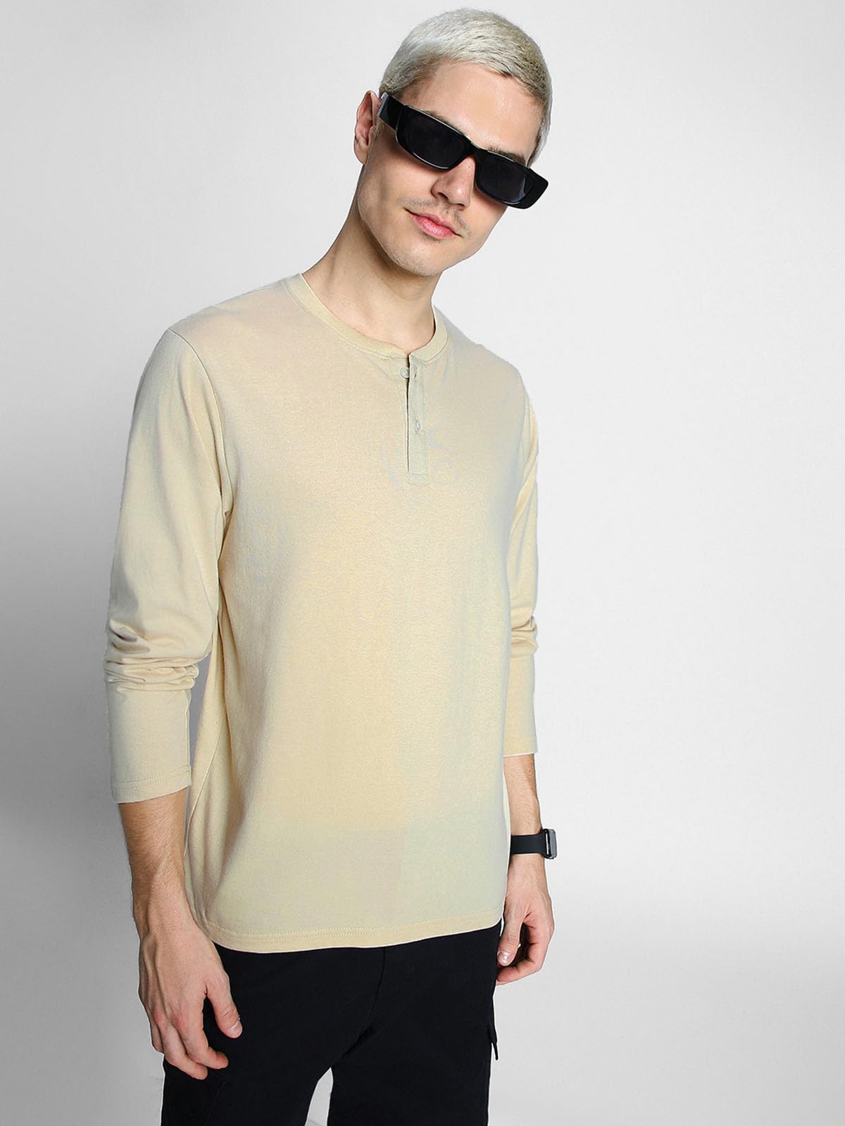 Veirdo Cotton Henley Neck T-Shirt for Men & Boys - Image 4