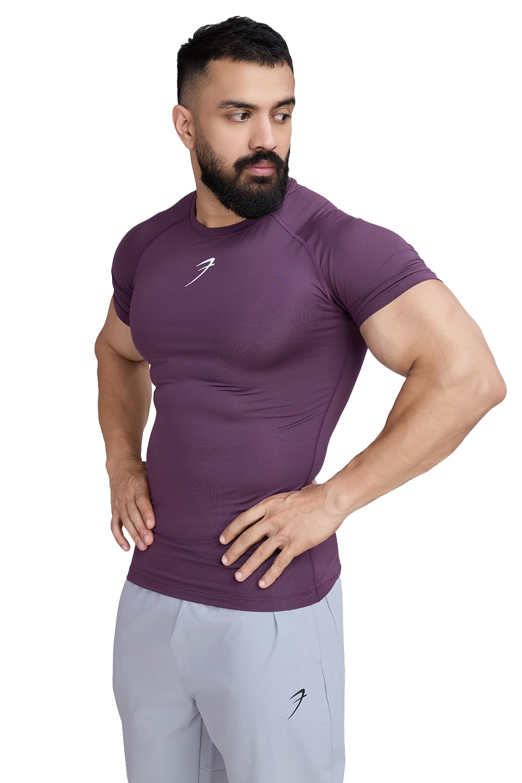 FUAARK Men's Plum Compression T-Shirt