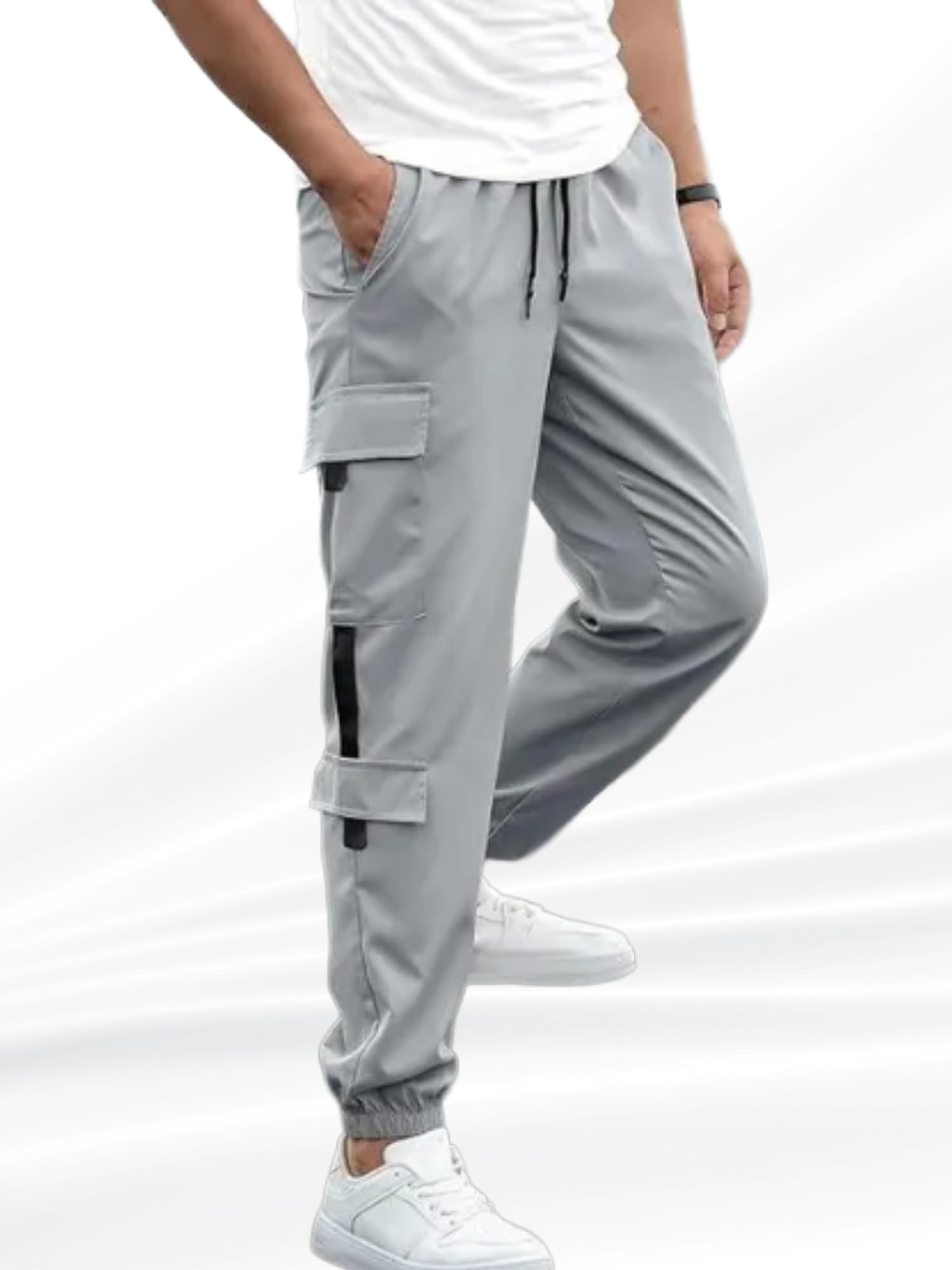 GarbGlide Men's Track Pant - Black Light Grey - Image 5