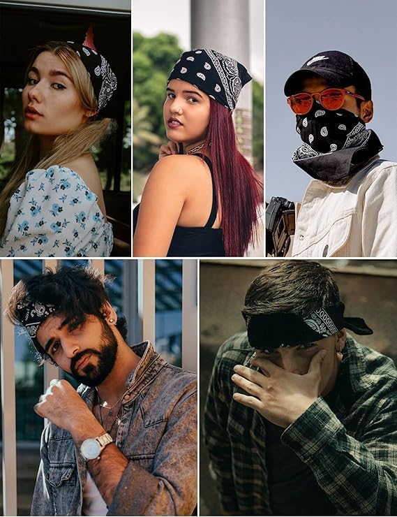 Aenon Cotton Paisley Bandana Handkerchief - Image 5