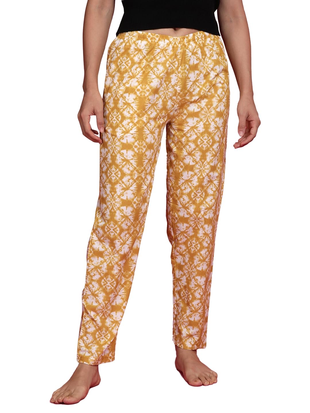 KRYPTIC Cotton Printed Lounge Pants for Women
