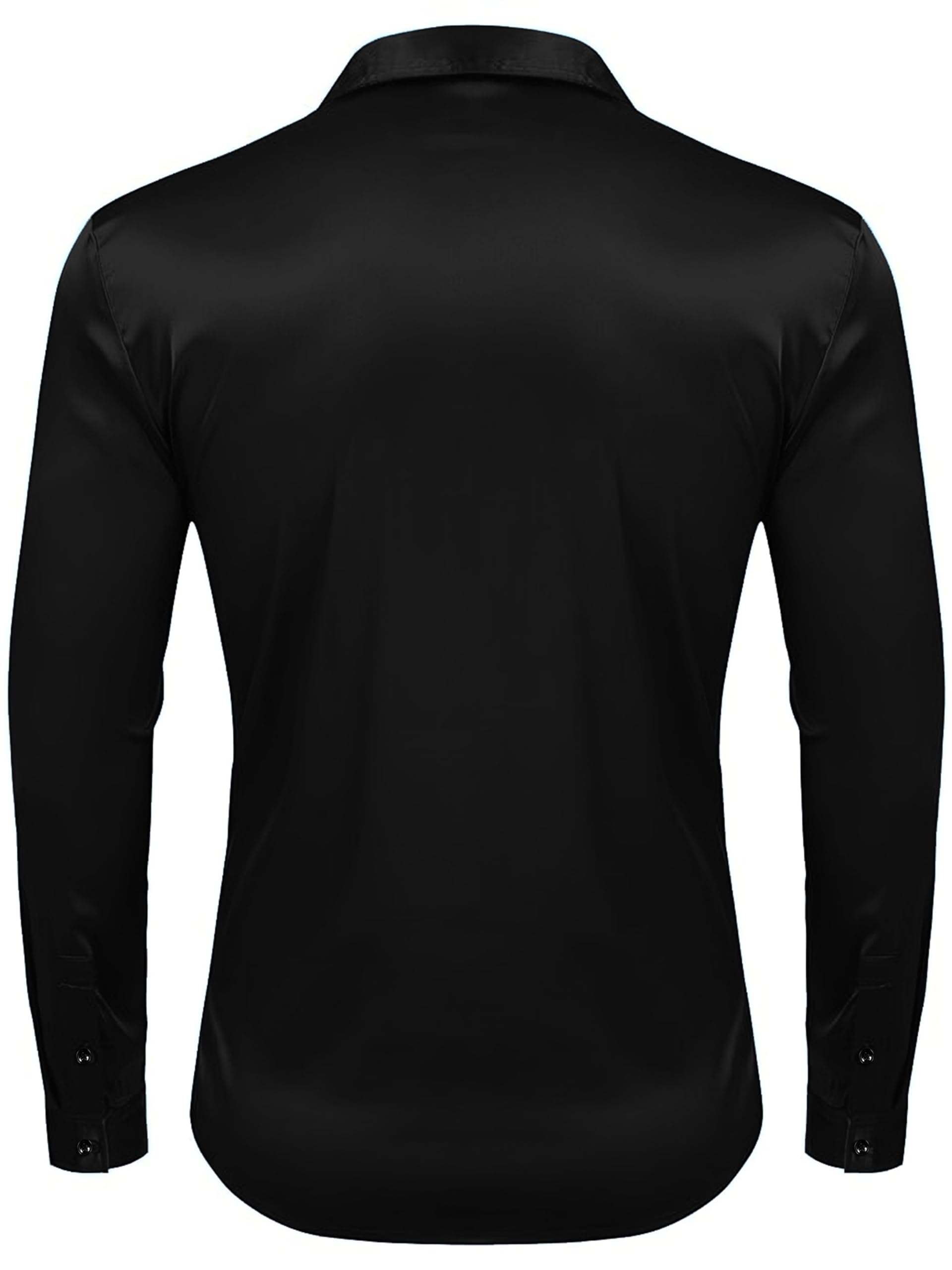 IndoPrimo Black Satin Shirt for Men - Image 4