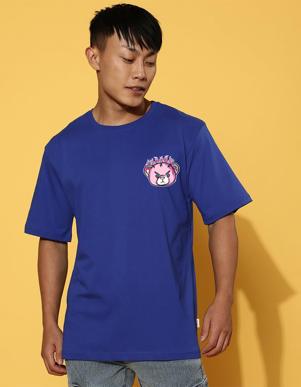 Veirdo Cotton Baggy Fit Graphic Printed T-Shirt - Image 3