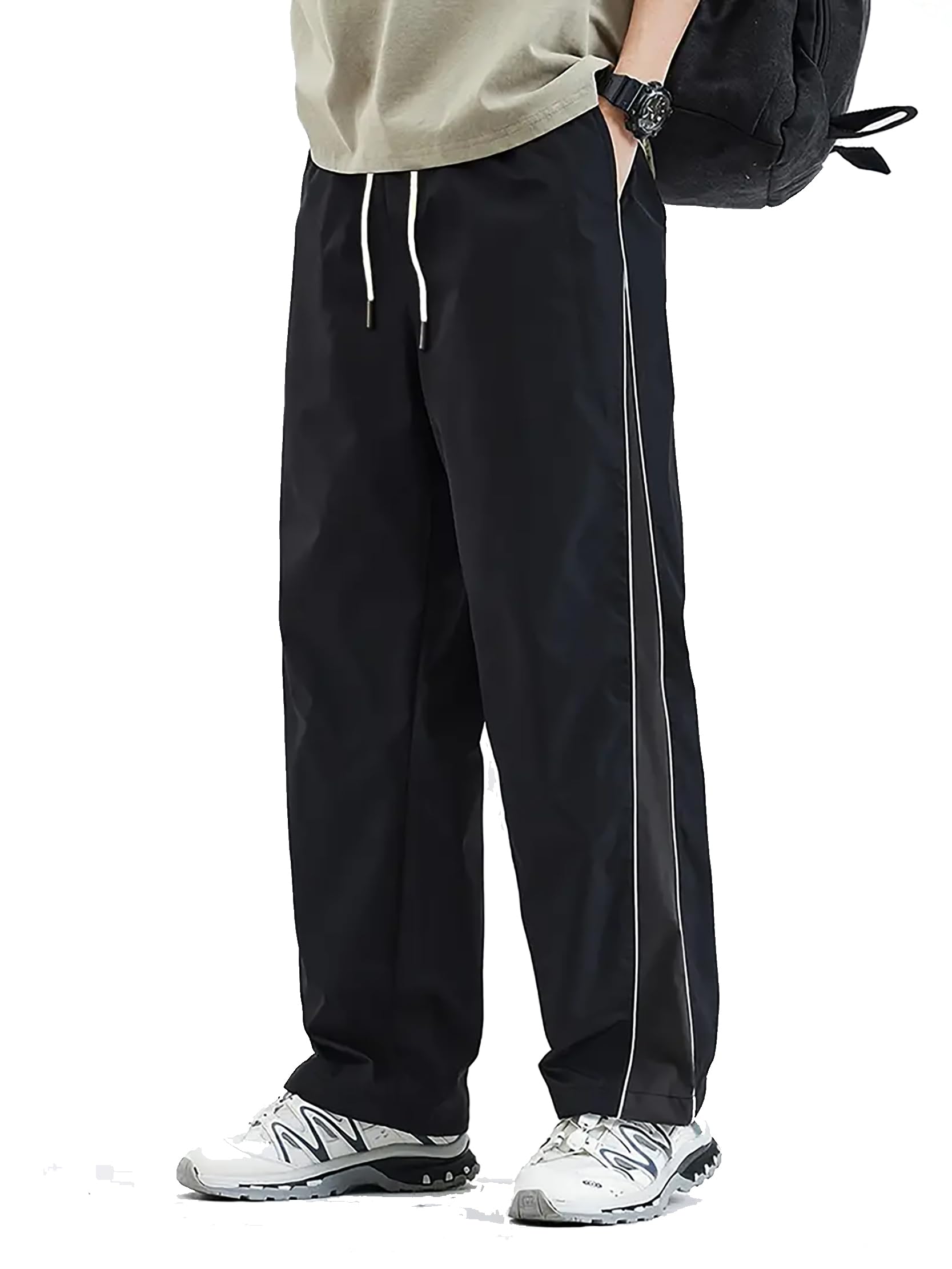 Trillion Men's Black Track Pants