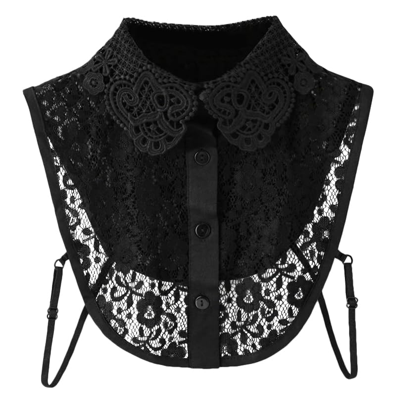 PALAY Lace Fake Collar for Women - Black