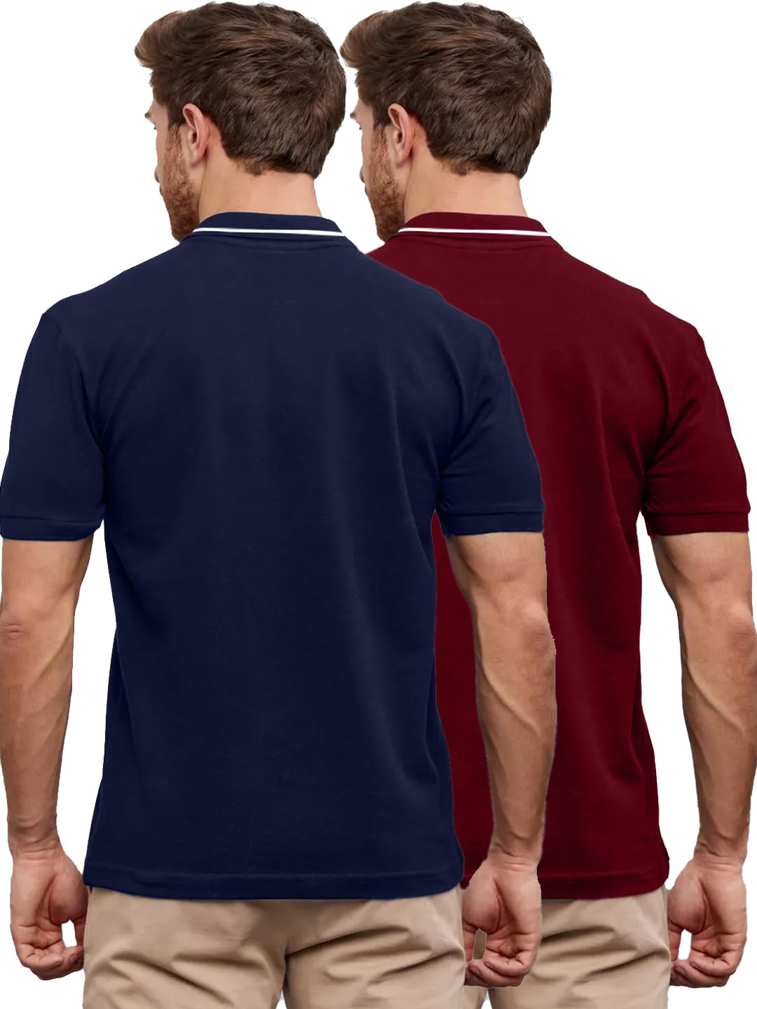 LEOTUDE Men's Half Sleeve T-Shirt - Multicolor - Image 2