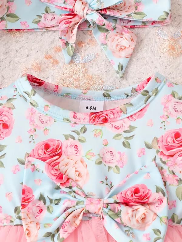 Niren Enterprise Hornbill Floral Baby Frock - Purple - Image 4