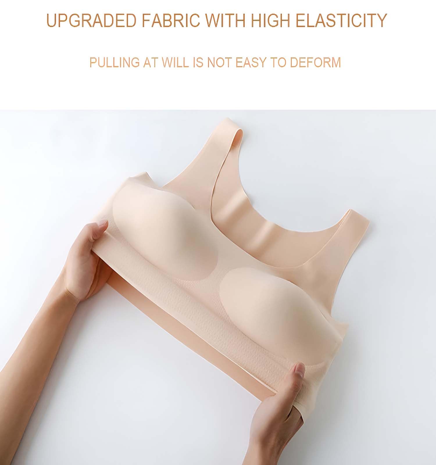 DClub Seamless Bra for Women - Beige Wireless - Image 4