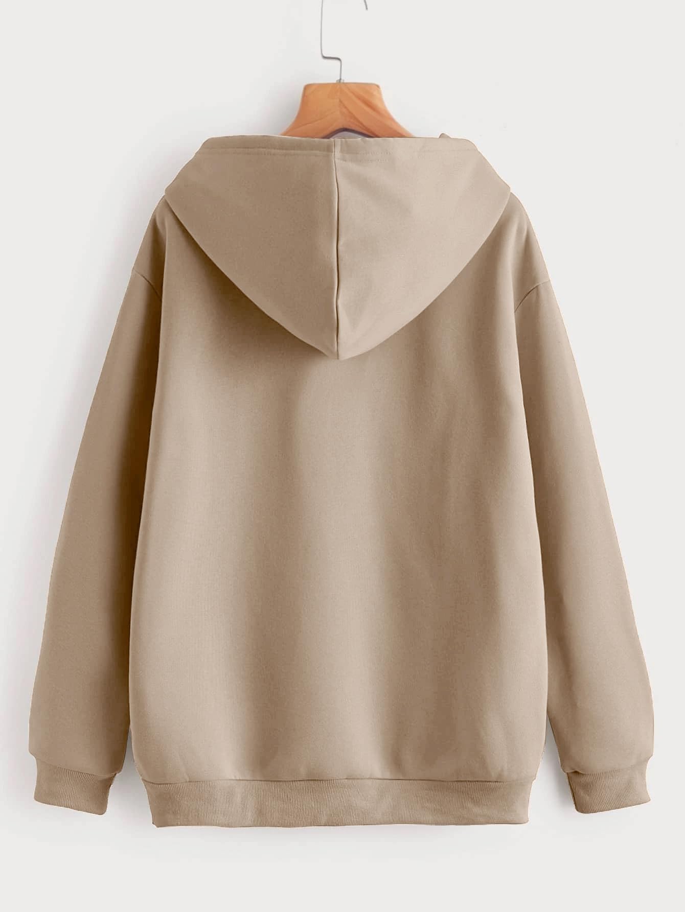 TAGAS Cotton Blend Sweatshirt for Women - Beige - Image 3