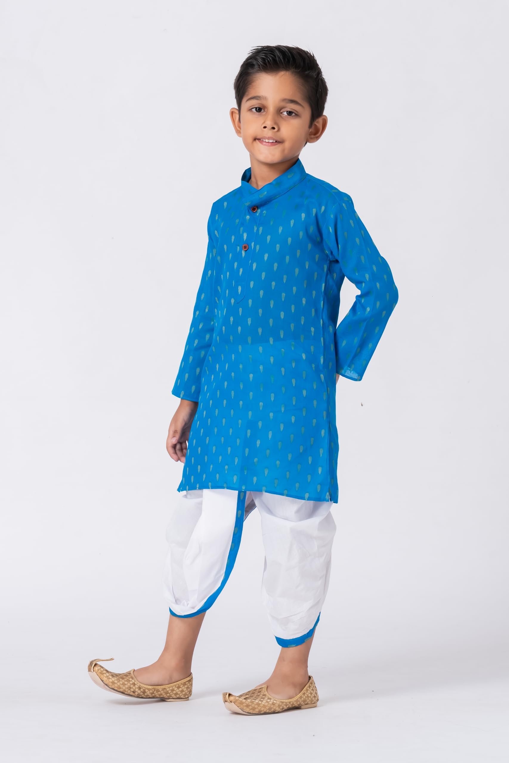 PEKABU Boys Cotton Kurta Dhoti Set - Image 4