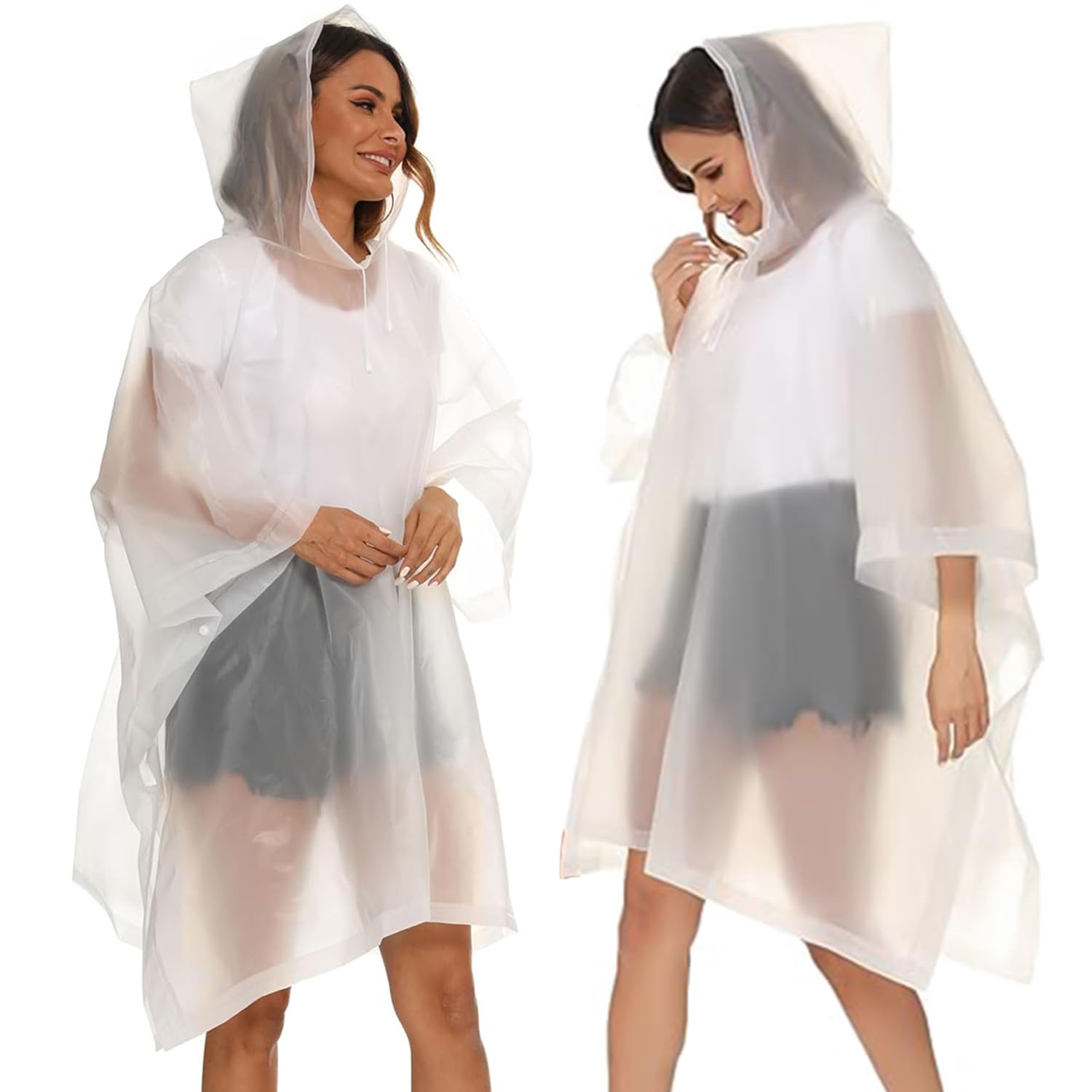 HACER Transparent Poncho Raincoat for Women Men - Image 3