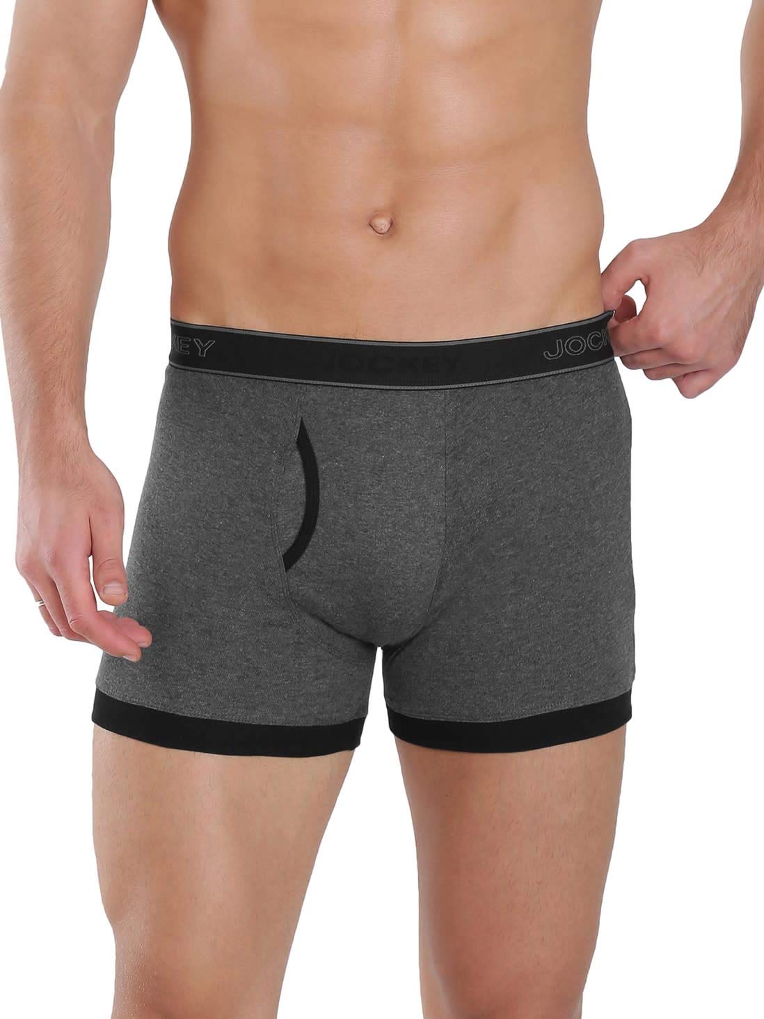 Jockey Men's Boxer Briefs - Charcoal & Black