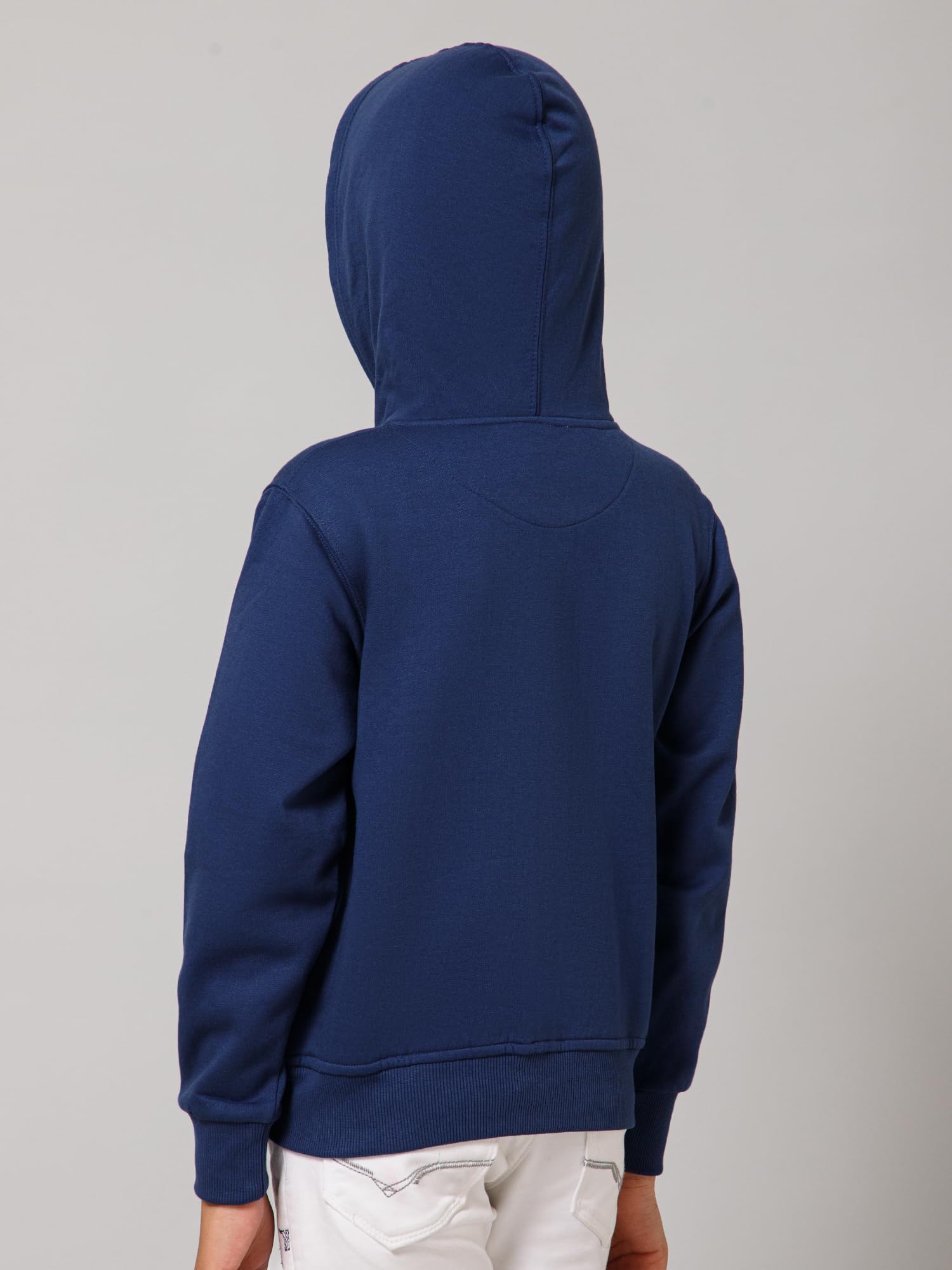 Alan Jones Boys Cotton Hooded Sweatshirt - Cobalt Blue - Image 3
