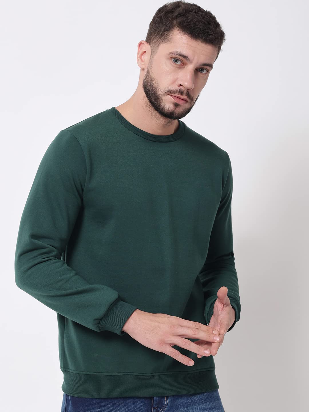 ENDEAVOUR WEAR Men's Cotton Blend Sweatshirt - Tealgreen - Image 5