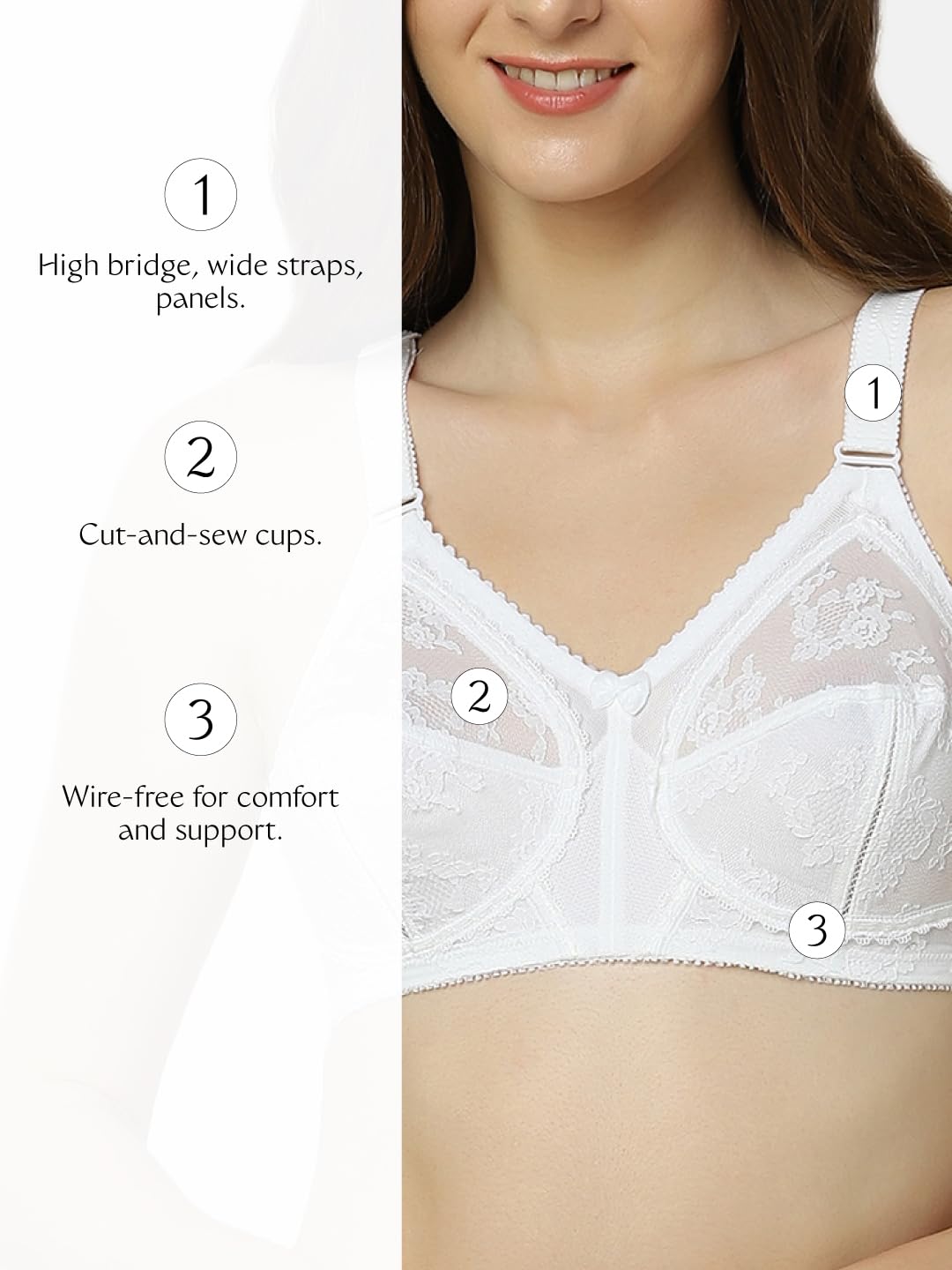 Triumph Doreen Wire-Free Bra - White - Image 4