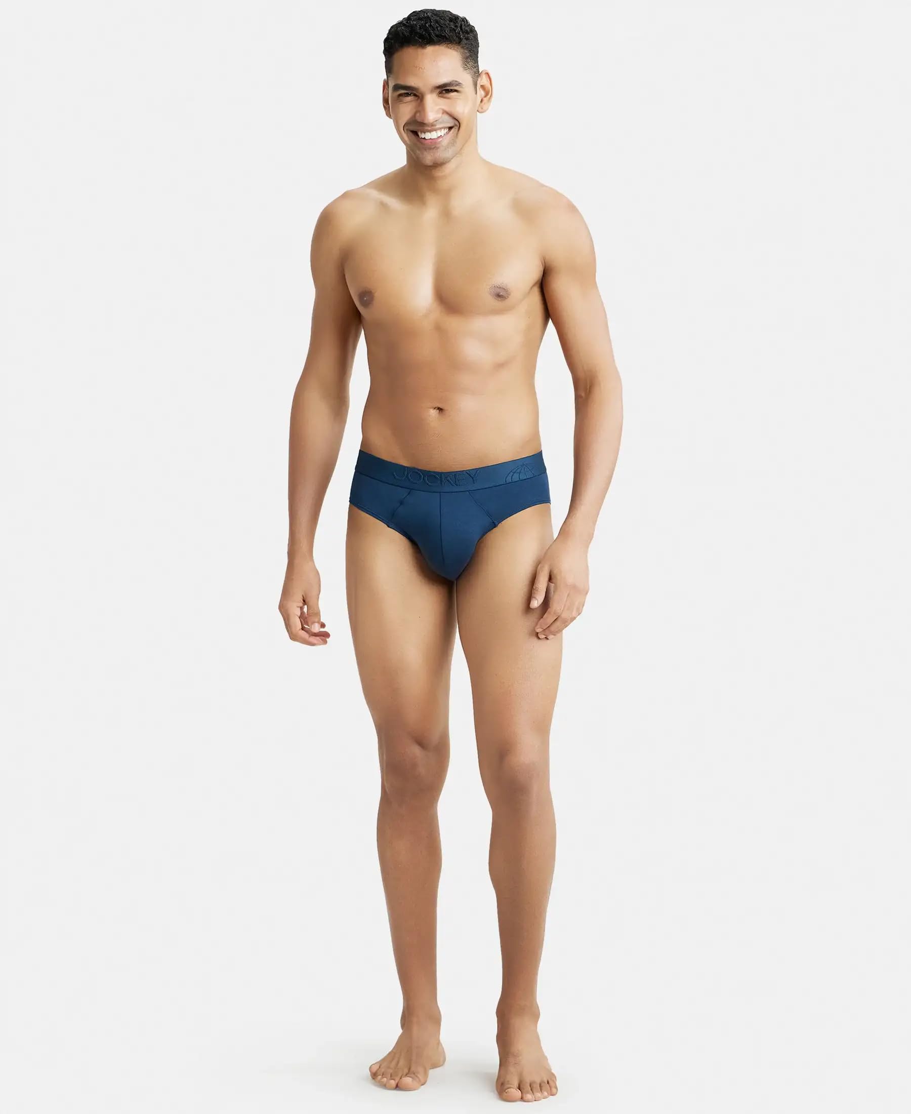 Jockey Men's Cotton Ultra Soft Brief - Petrol Blue - Image 4