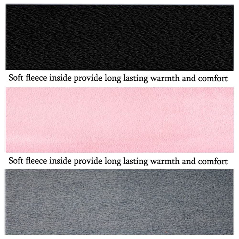 Baby Winter Fleece Leggings - Soft Pink Grey Black - Image 3