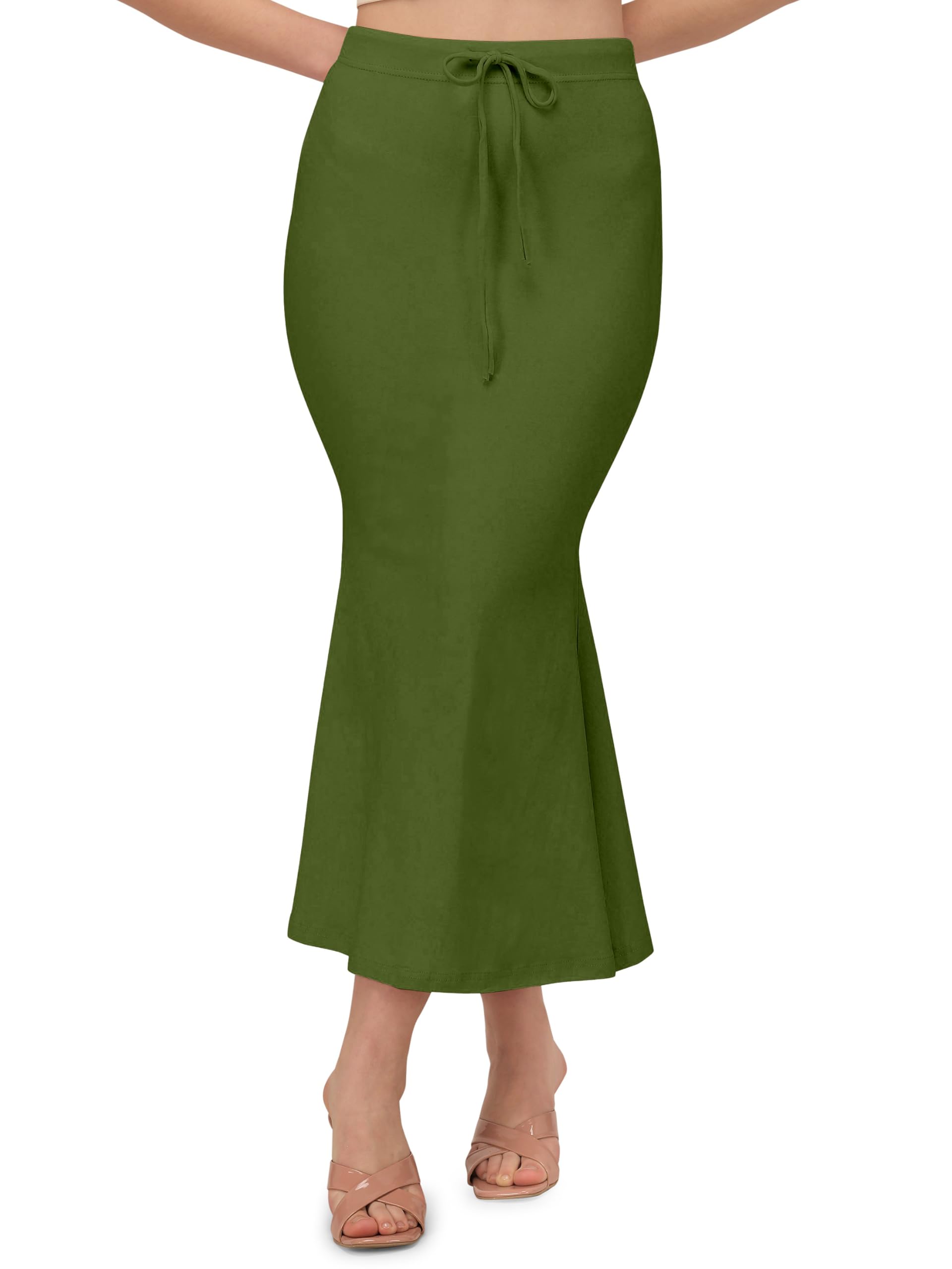 Mehrang Women Saree Shapewear - Army Green