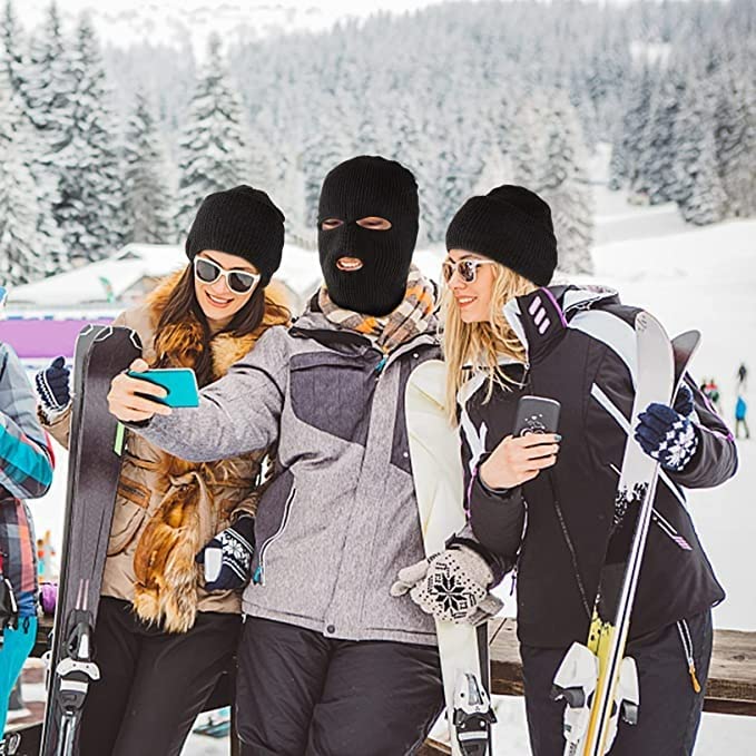 Street27 Winter Balaclava Knit Full Face Ski Mask Beanie - Image 2