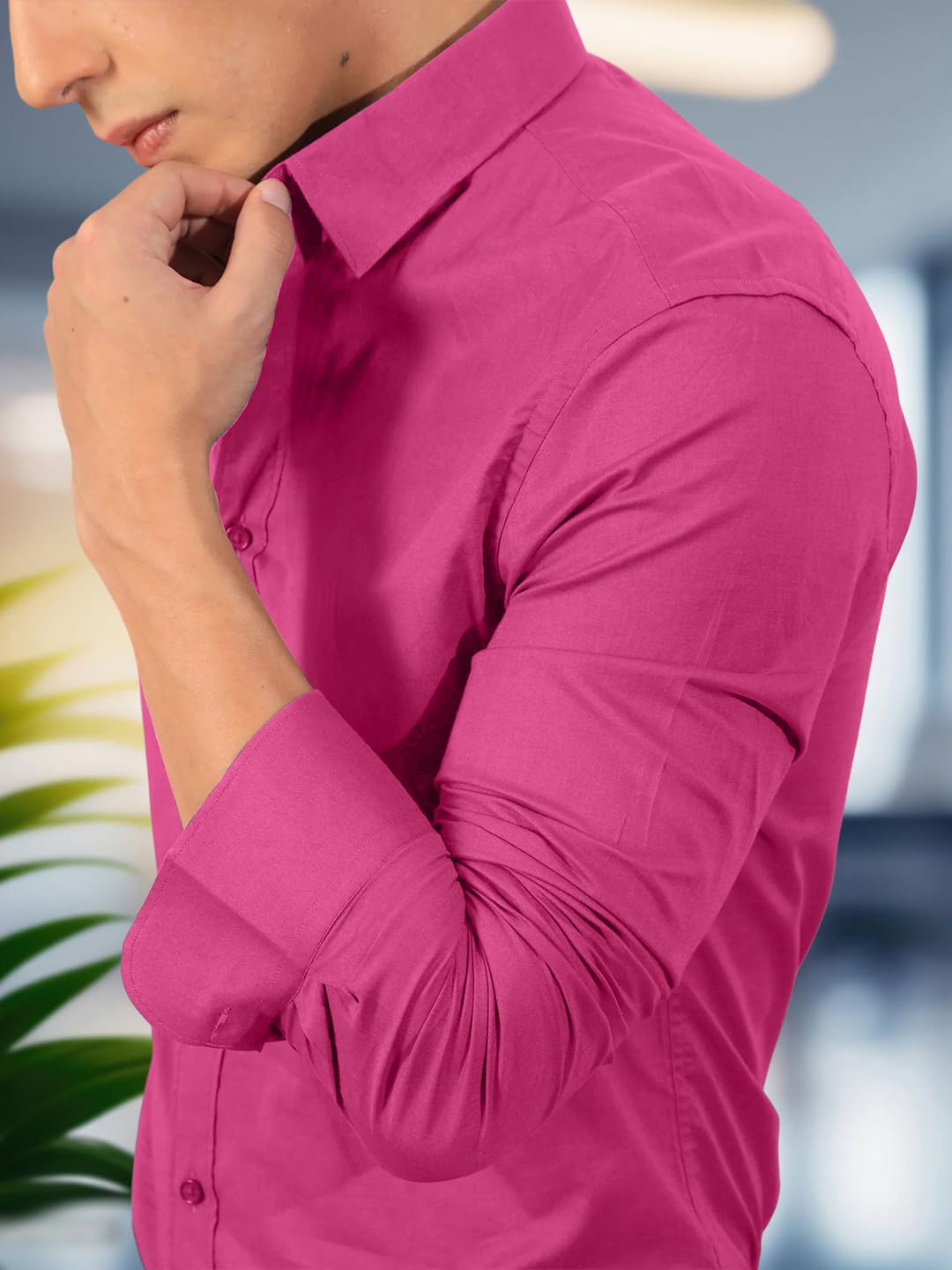 Pinkmint Men's Casual Shirt - Spread Collar - Image 5