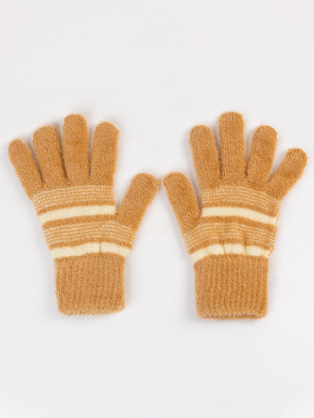 AMOLDO Women's Woolen Cap & Muffler Set - Beige - Image 3