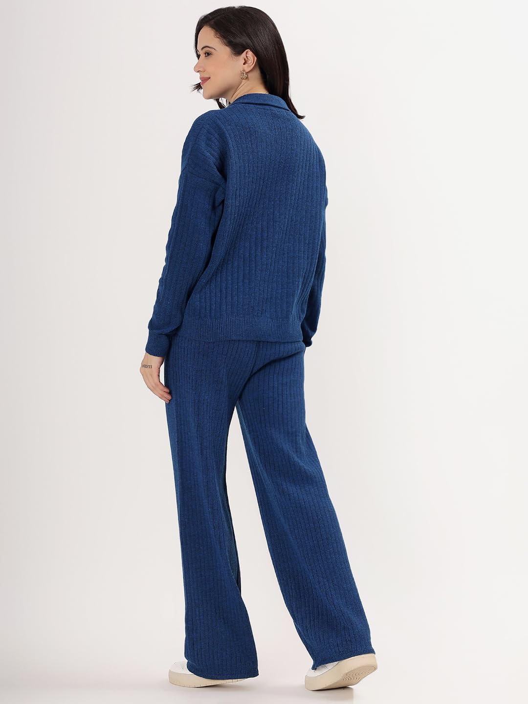 Kvetoo Women's Winter Cord Tracksuit - Indigo - Image 2
