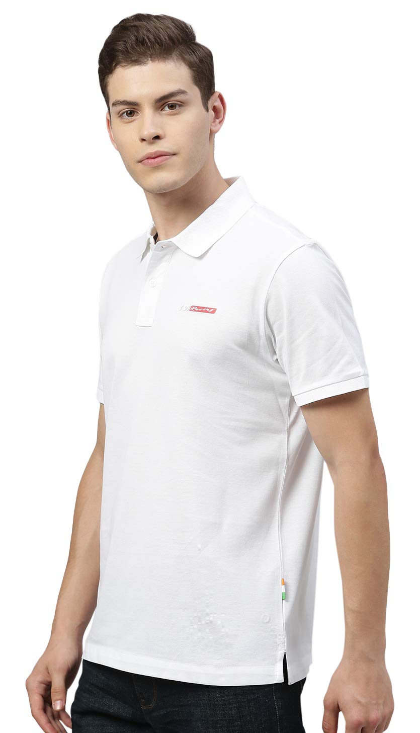 TVS Racing Polo T Shirt - White Cotton - Image 3