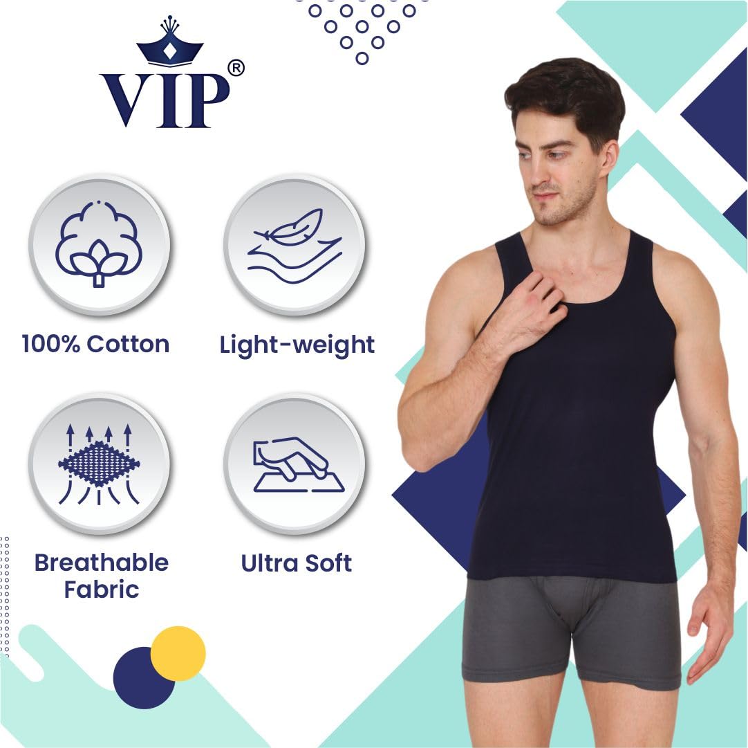 VIP Men Sleeveless Cotton Vest - Image 5