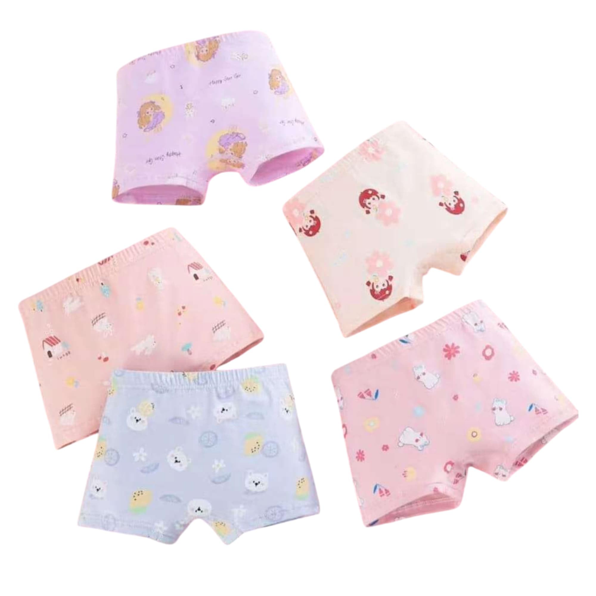 GarbGlide Girls Cotton Boxer Briefs - Pastel Colours - Image 2