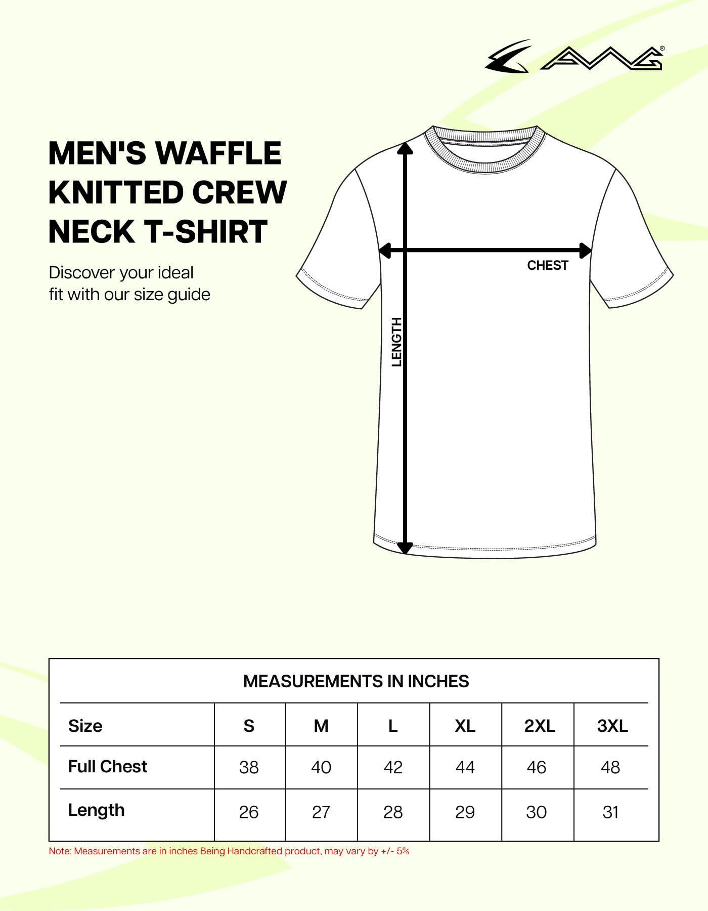 AWG Men Waffle Knit Crew Neck T-Shirt - White - Image 5