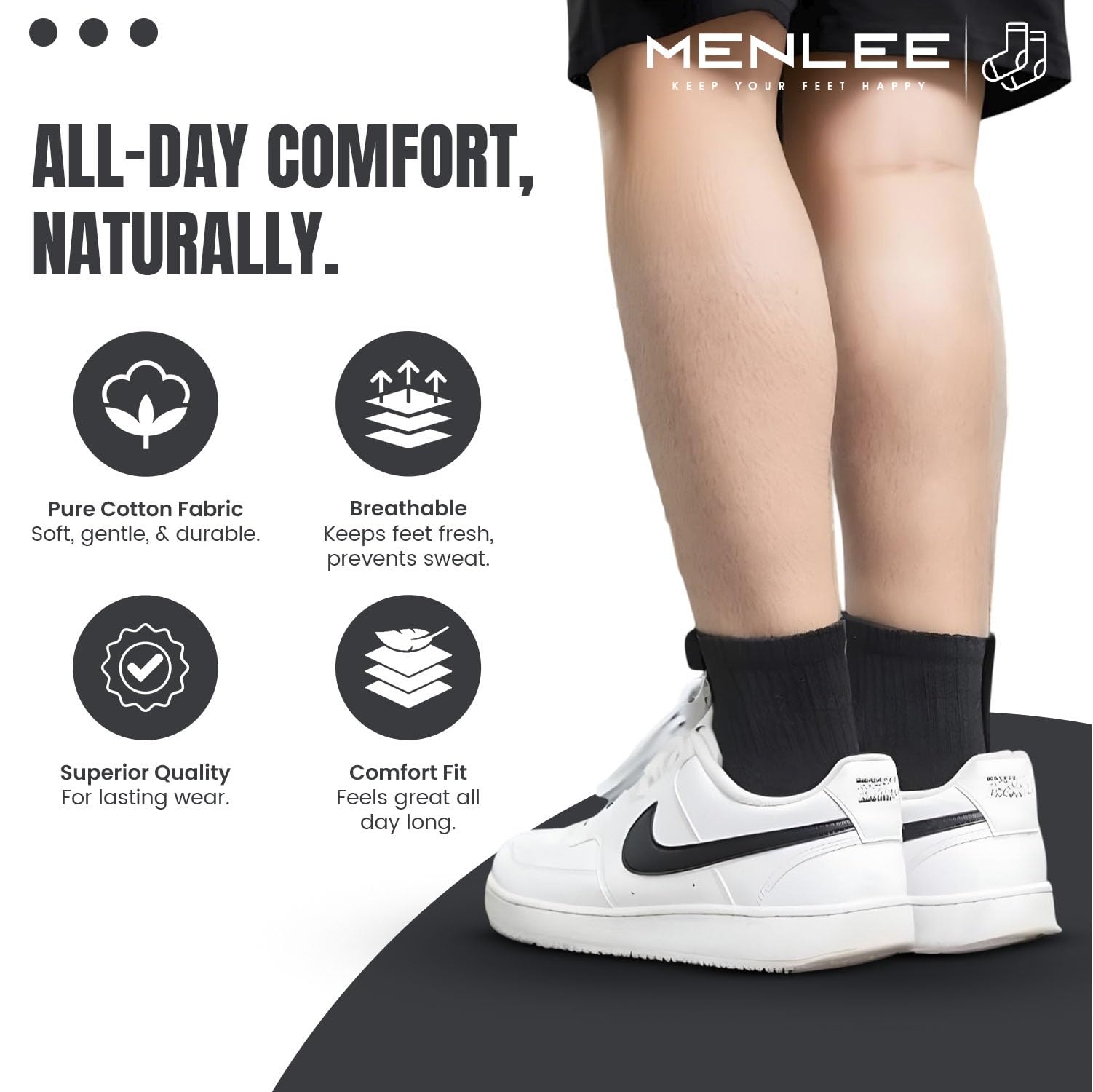 MENLEE Organic Cotton Ankle Socks for Men & Women - Multicolor - Image 4