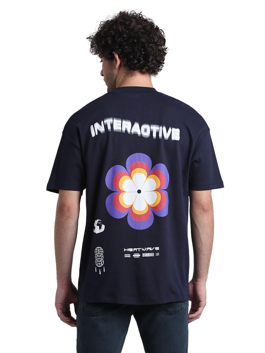 JACK & JONES Mens Blue T-Shirt - Image 3