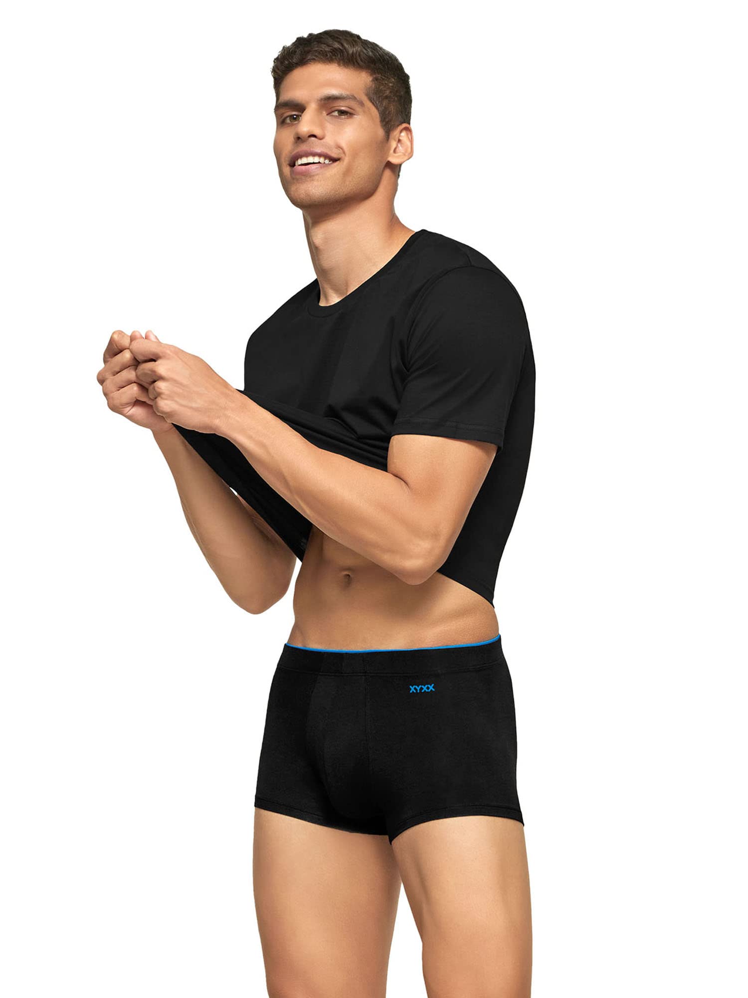 XYXX Men's IntelliSoft Trunks - Black - Image 4